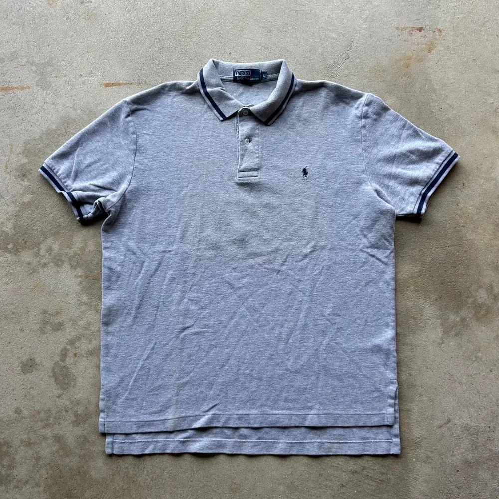 Polo Ralph Lauren Short Sleeve Polo‎ Shirt Size Large Gray Classic Fit Golf